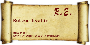 Retzer Evelin névjegykártya
